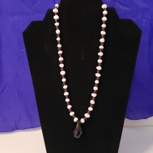 Fresh Water Pearl and Purple Necklace